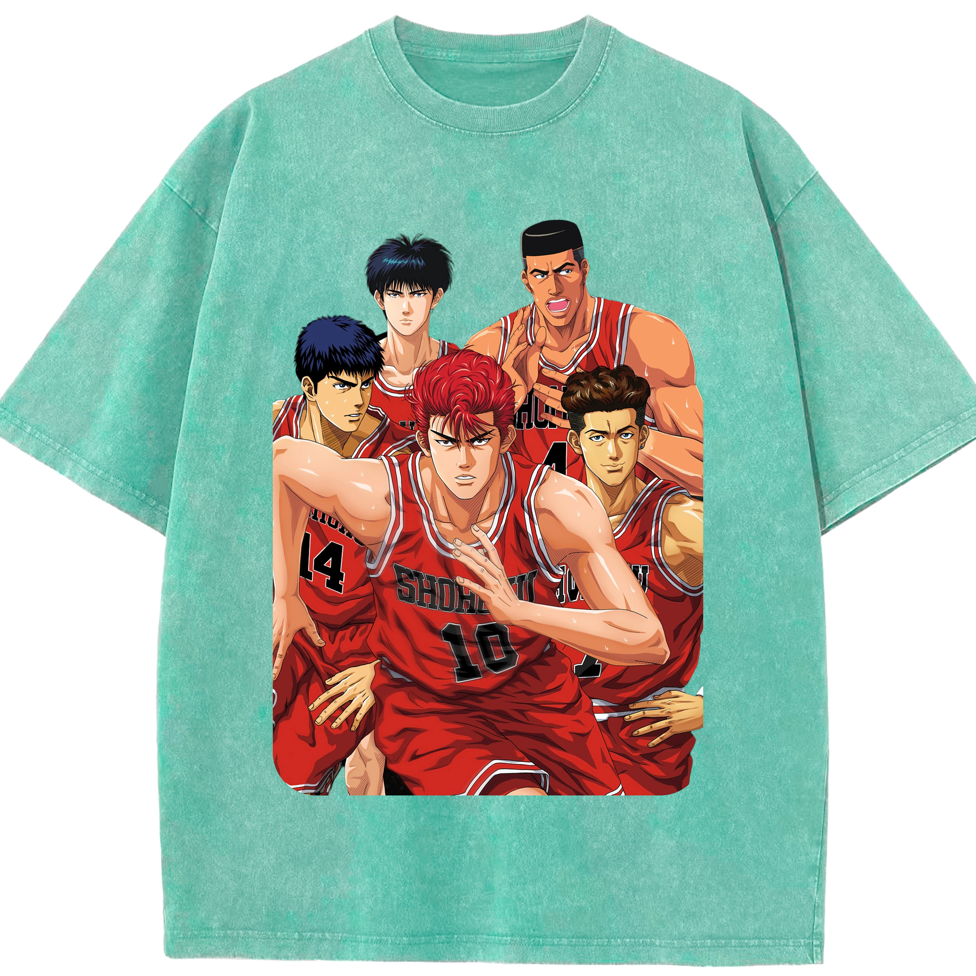 （画像用） SLAM DUNK／スラムダンク 綿100% ヴィンテージ風 半袖Tシャツ（フロントプリント）